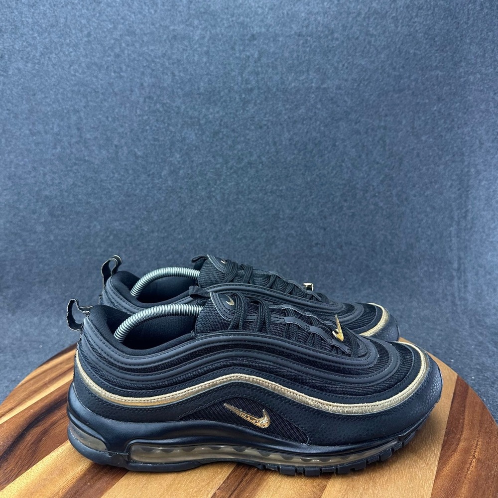 Nike Air Max 97 Black/Metallic Gold Low Top Men's Sneakers DC2190-001 Size 11.5